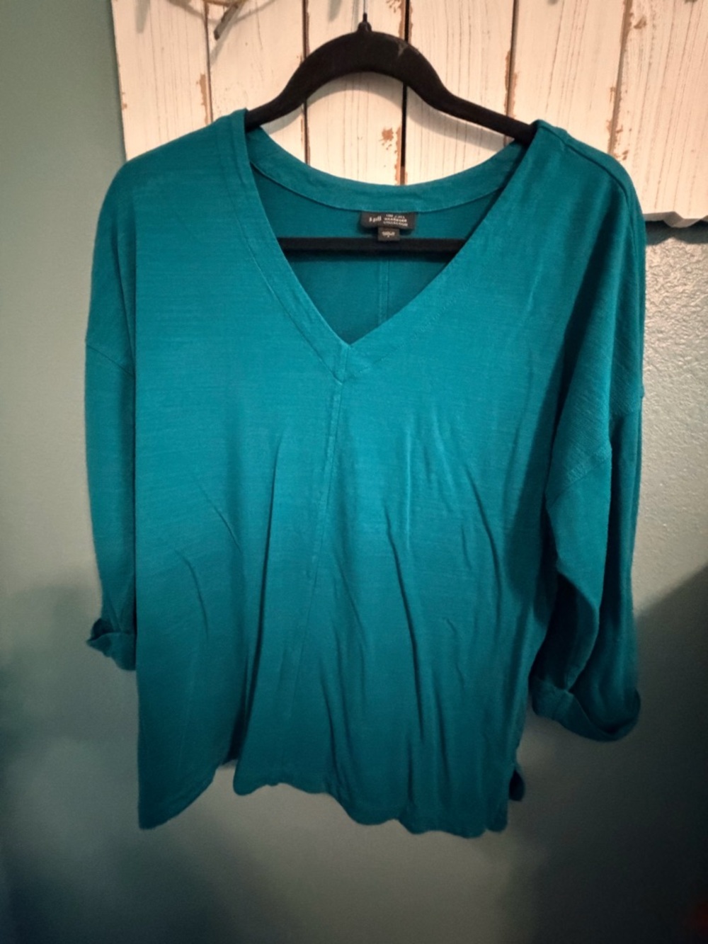 J. Jill Teal V-Neck Tunic Top